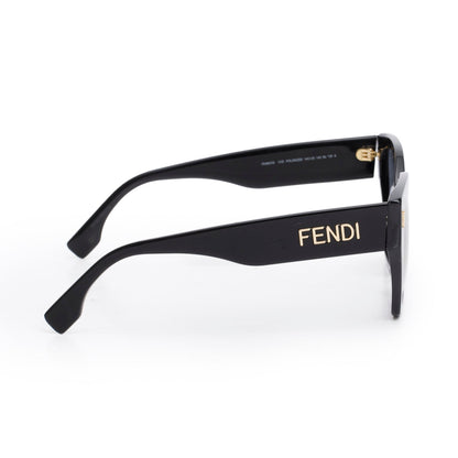 Fendi FE40070I Black Acetate Fendigraphy Square Sunglasses