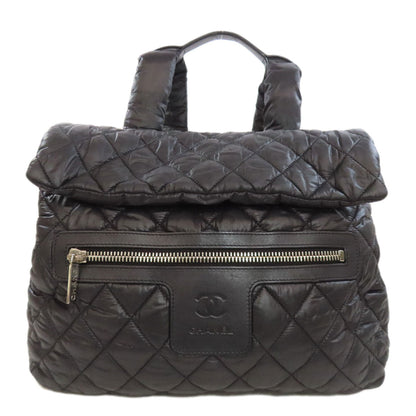CHANEL Backpack Nylon black Cococoon SilverMetal