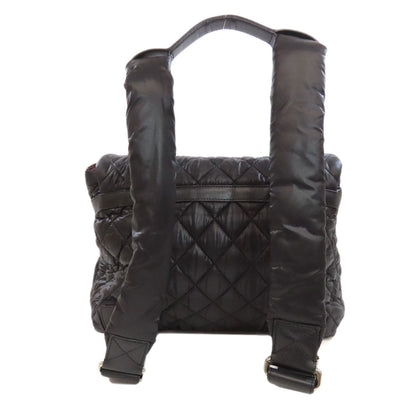 CHANEL Backpack Nylon black Cococoon SilverMetal