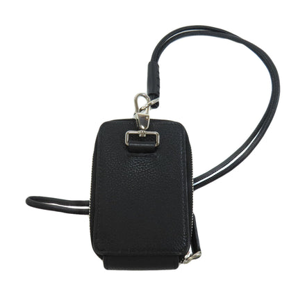 BURBERRY Coin case leather black logo Women