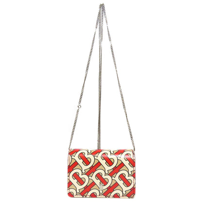 BURBERRY Bifold Wallet PVC beige Logo motif Women