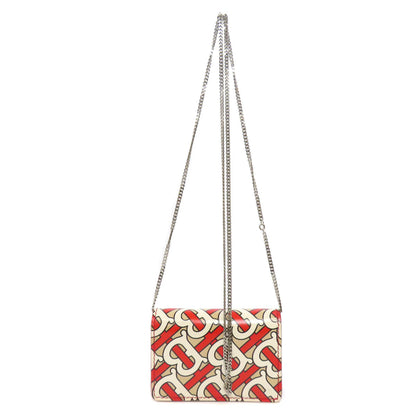 BURBERRY Bifold Wallet PVC beige Logo motif Women