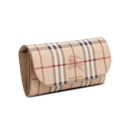 Burberry Haymarket Check Henley Wallet on Chain