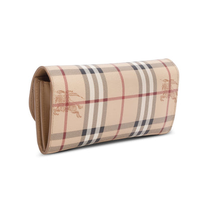 Burberry Haymarket Check Henley Wallet on Chain