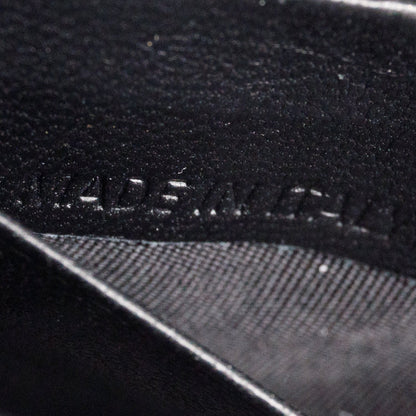 Balenciaga Black Smooth Leather Hourglass Wallet on Chain