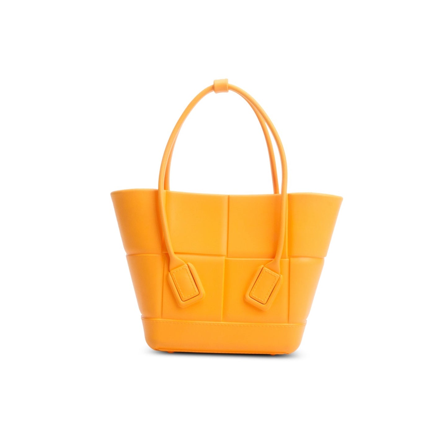 Bottega Veneta Orange Rubber Mini Arco Tote