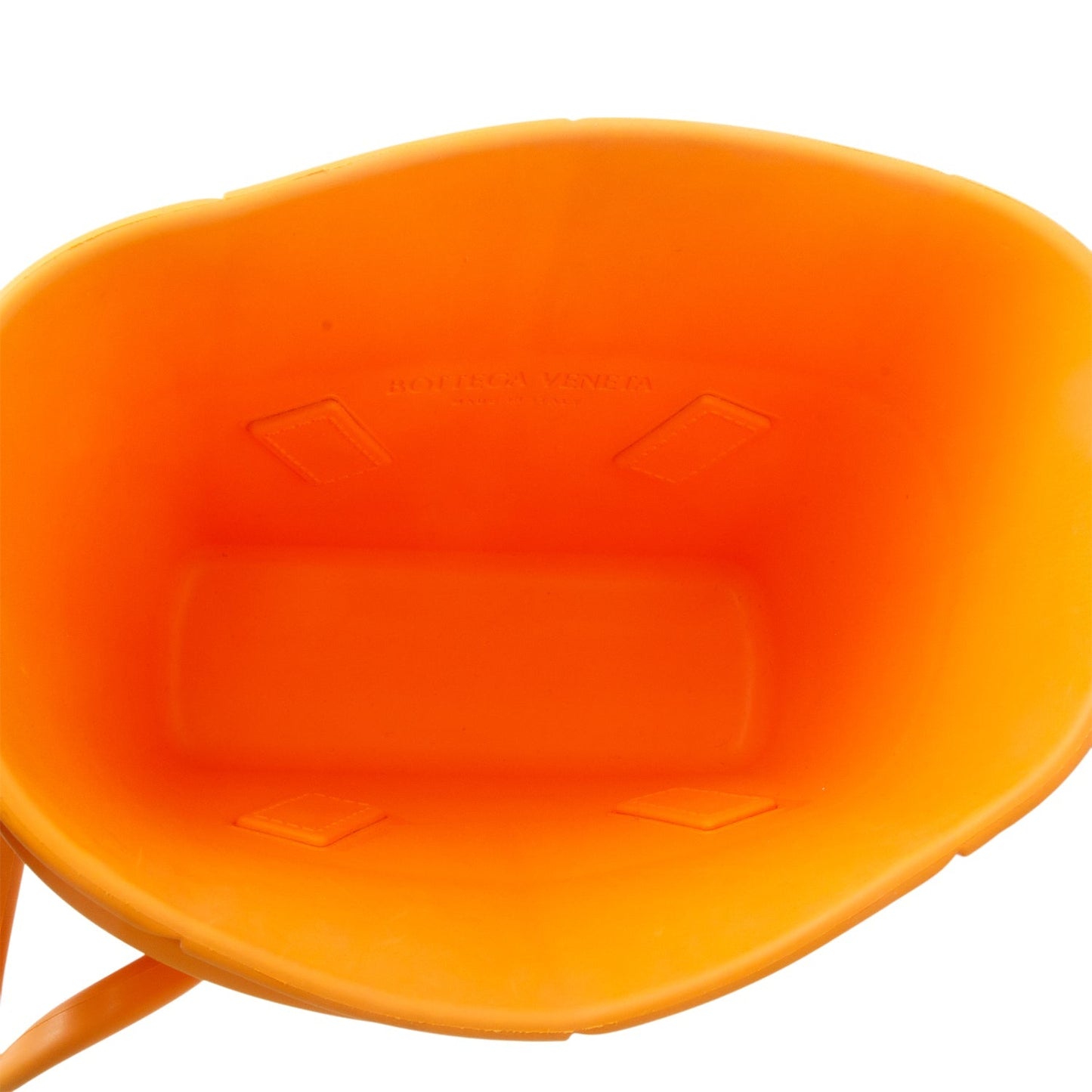Bottega Veneta Orange Rubber Mini Arco Tote