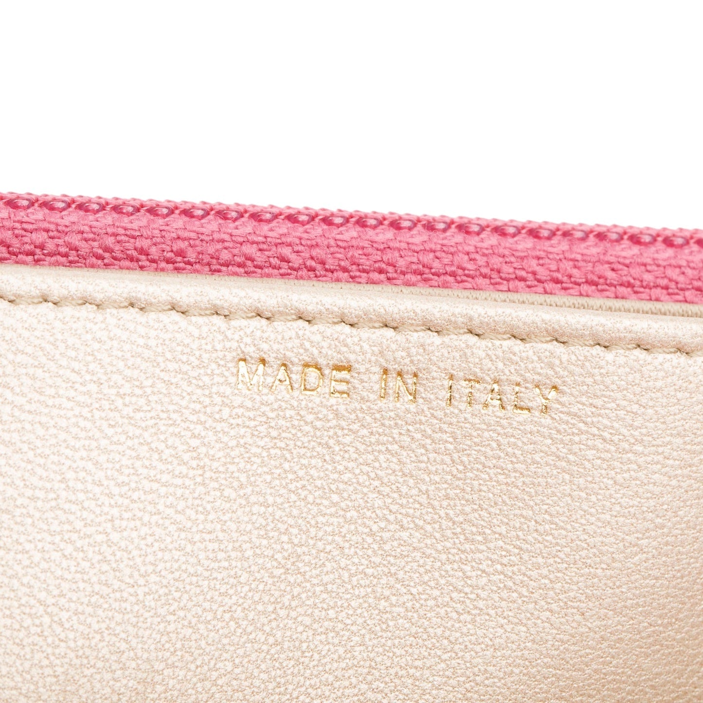 Chanel Pink Lambskin Camellia Embossed Wallet on Chain