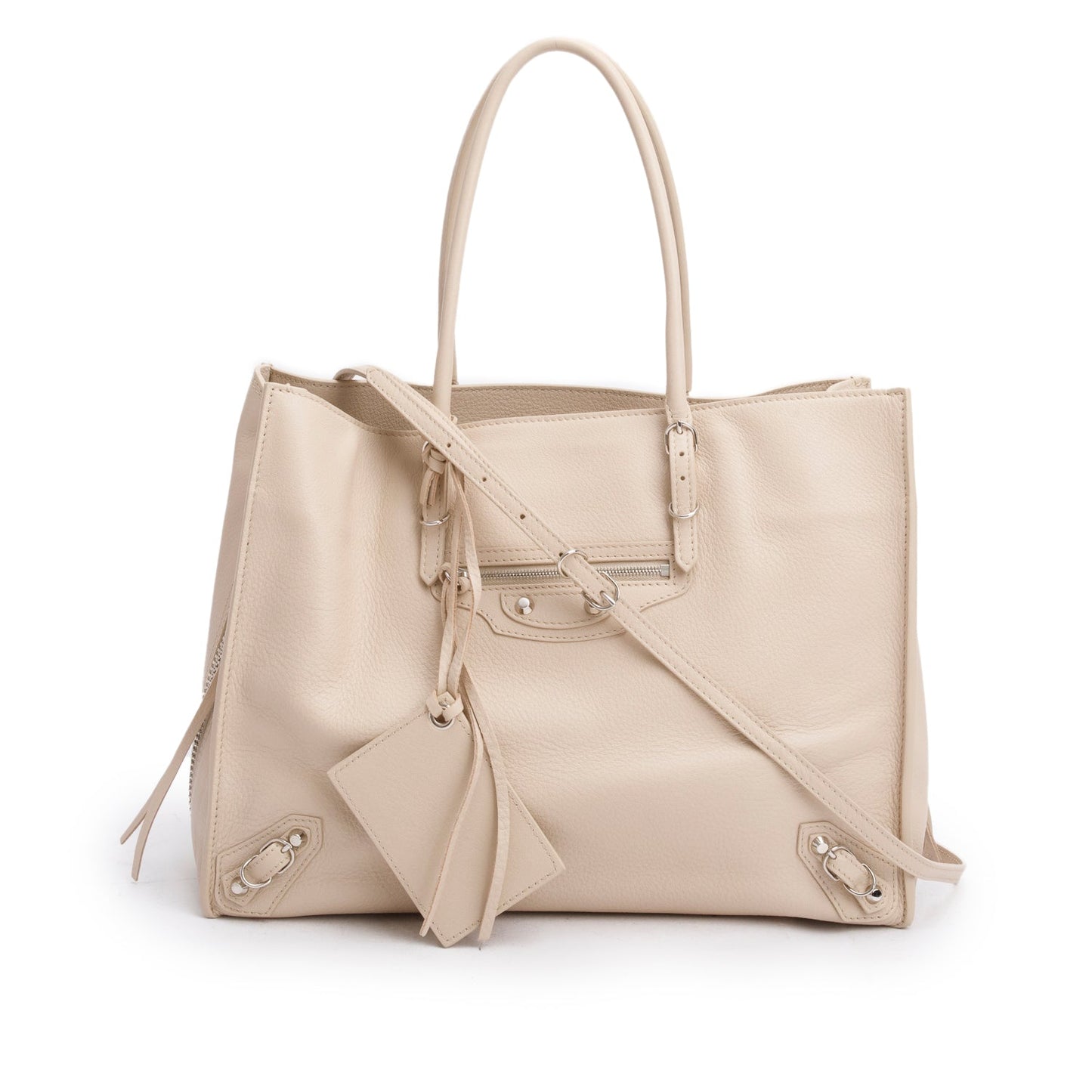 Balenciaga Beige Smooth Calf B4 Zip Around Tote