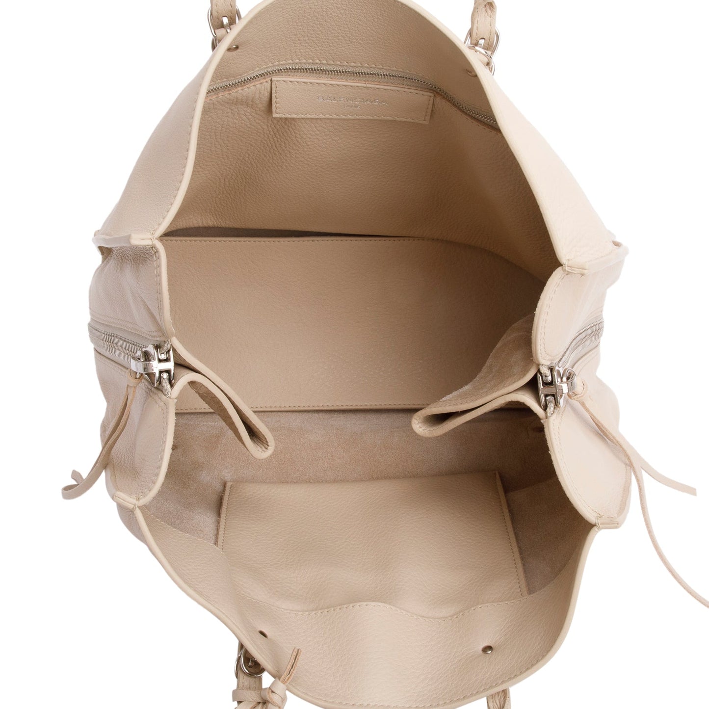 Balenciaga Beige Smooth Calf B4 Zip Around Tote