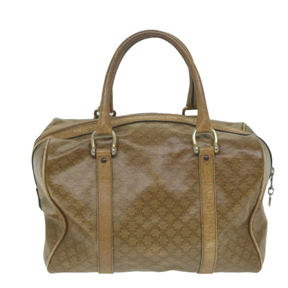Luxury CELINE Macadam Canvas Boston Bag Beige  65912