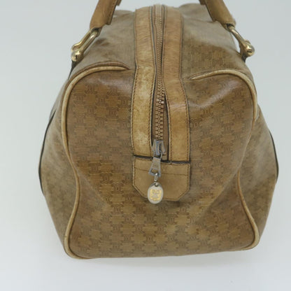 Luxury CELINE Macadam Canvas Boston Bag Beige  65912