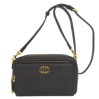 Christian Dior Shoulder Bag Calfskin black Karo double pouch Women