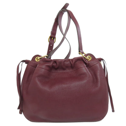 BURBERRY Shoulder Bag leather Red logo