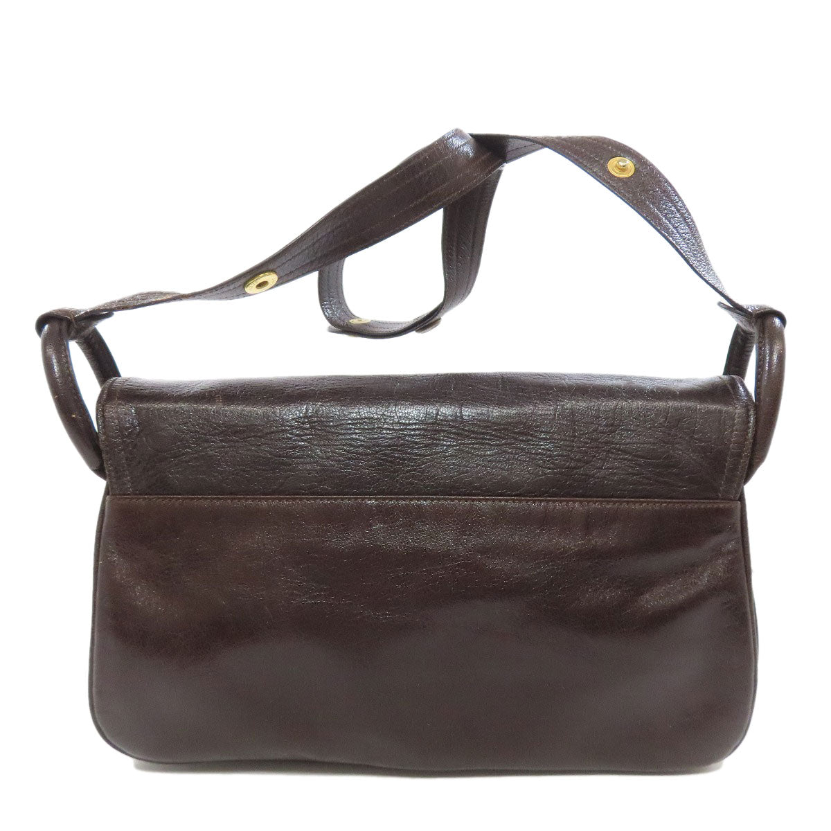 CELINE Shoulder Bag leather Brown Carriage Women