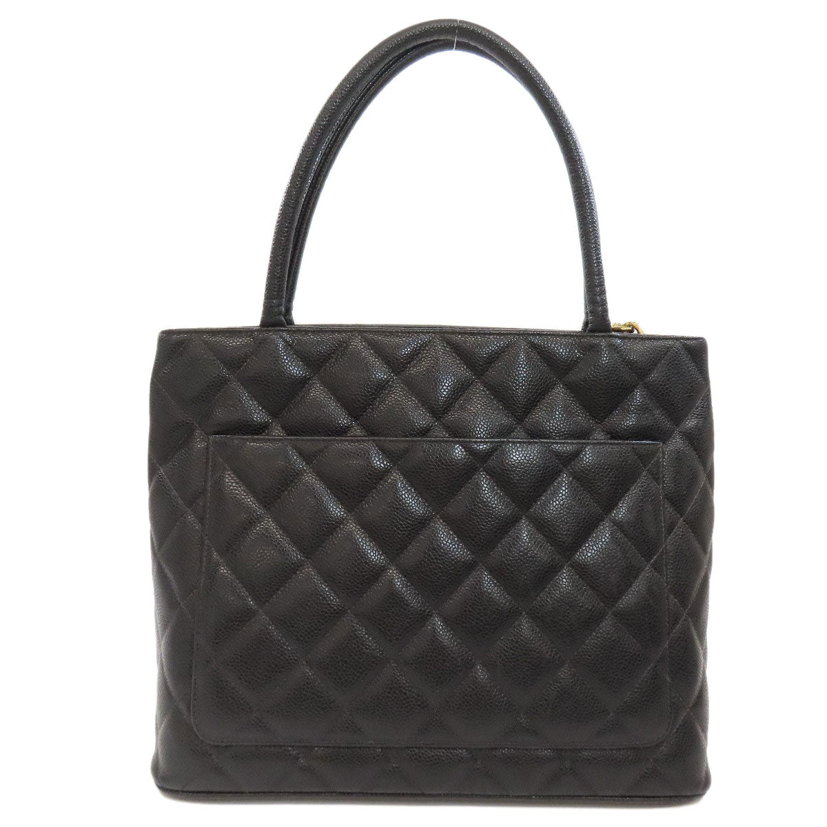 CHANEL Tote Bag Grained Calfskin Skin black Replica Tote Gold Metal