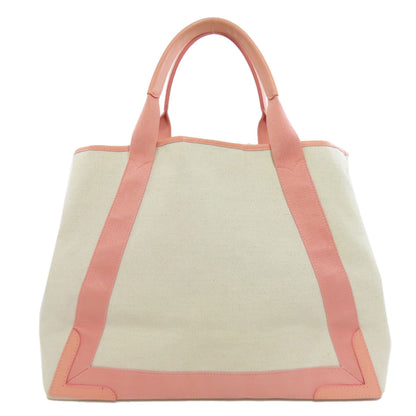BALENCIAGA Tote Bag 339936 canvas white Navy kabas M Women