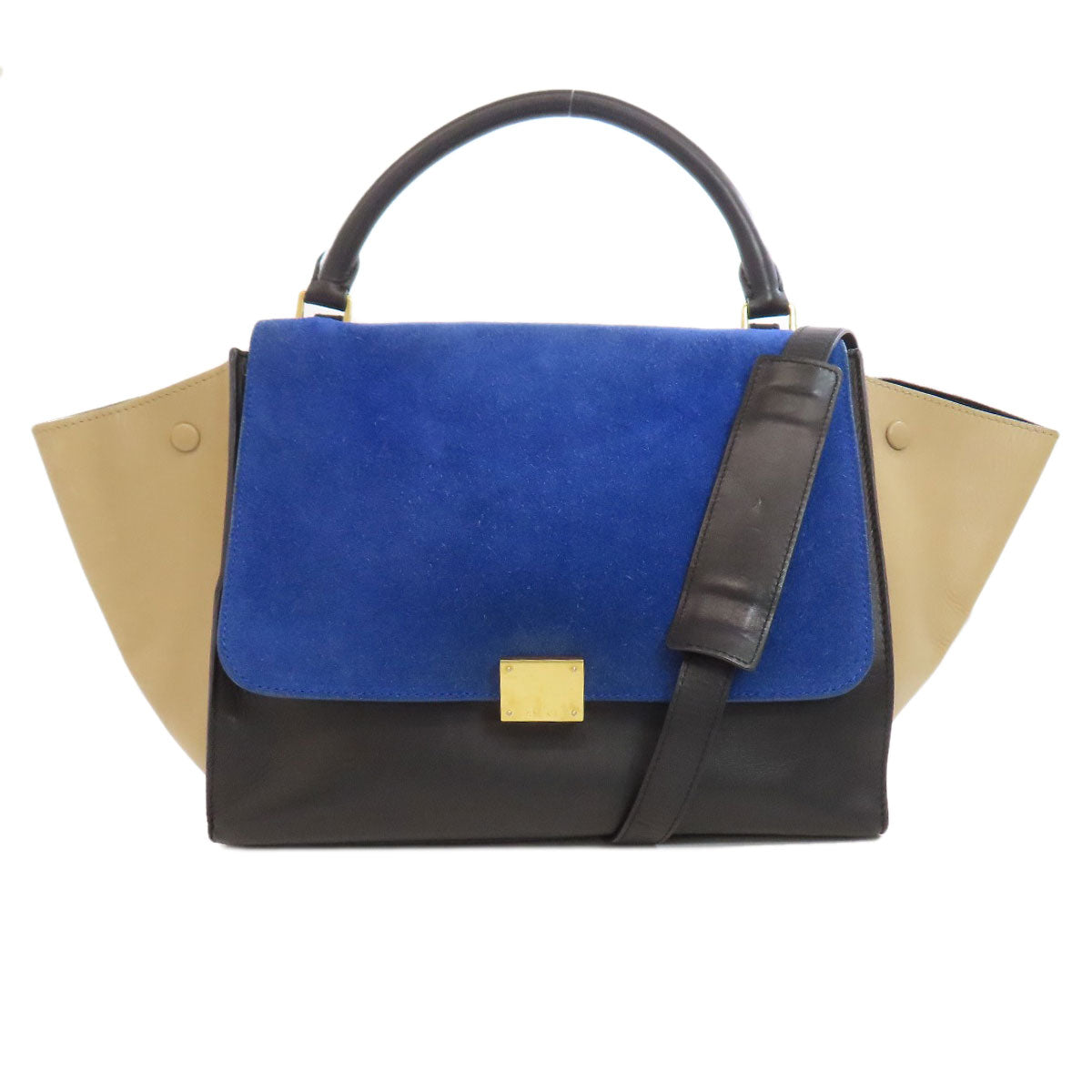 CELINE Handbag Calfskin, suede multicolor Trapeze 2WAY Women