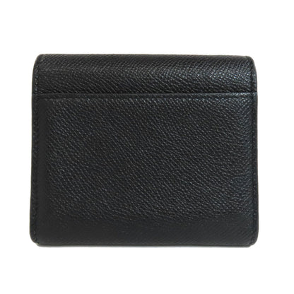 Christian Dior Bifold Wallet Calfskin black saddle lotus wallet Women