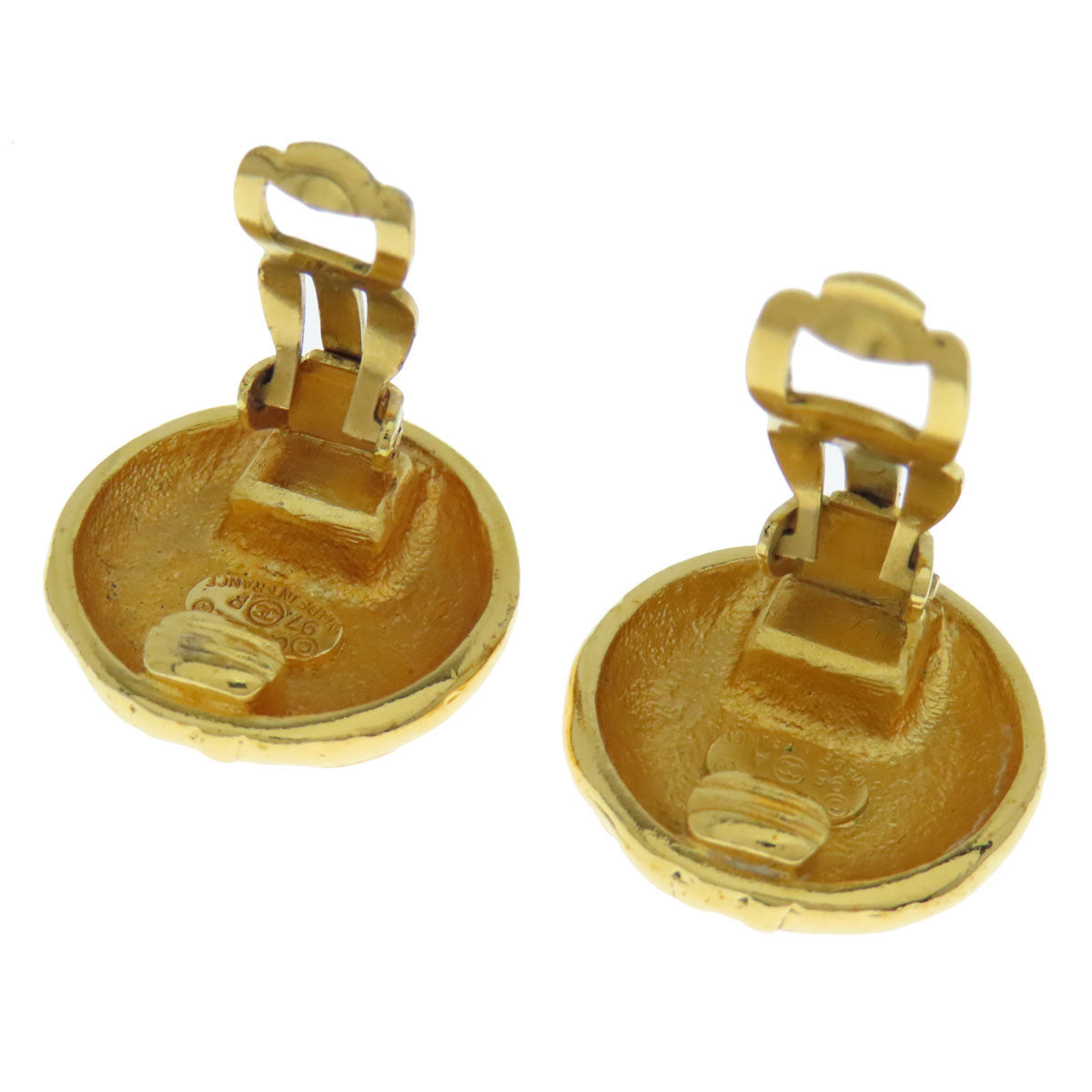 CHANEL Earring metallic gold COCO Mark