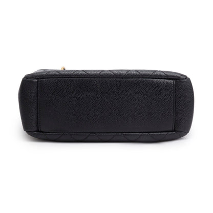 Chanel Black Caviar Quilted Petit Shopping Tote