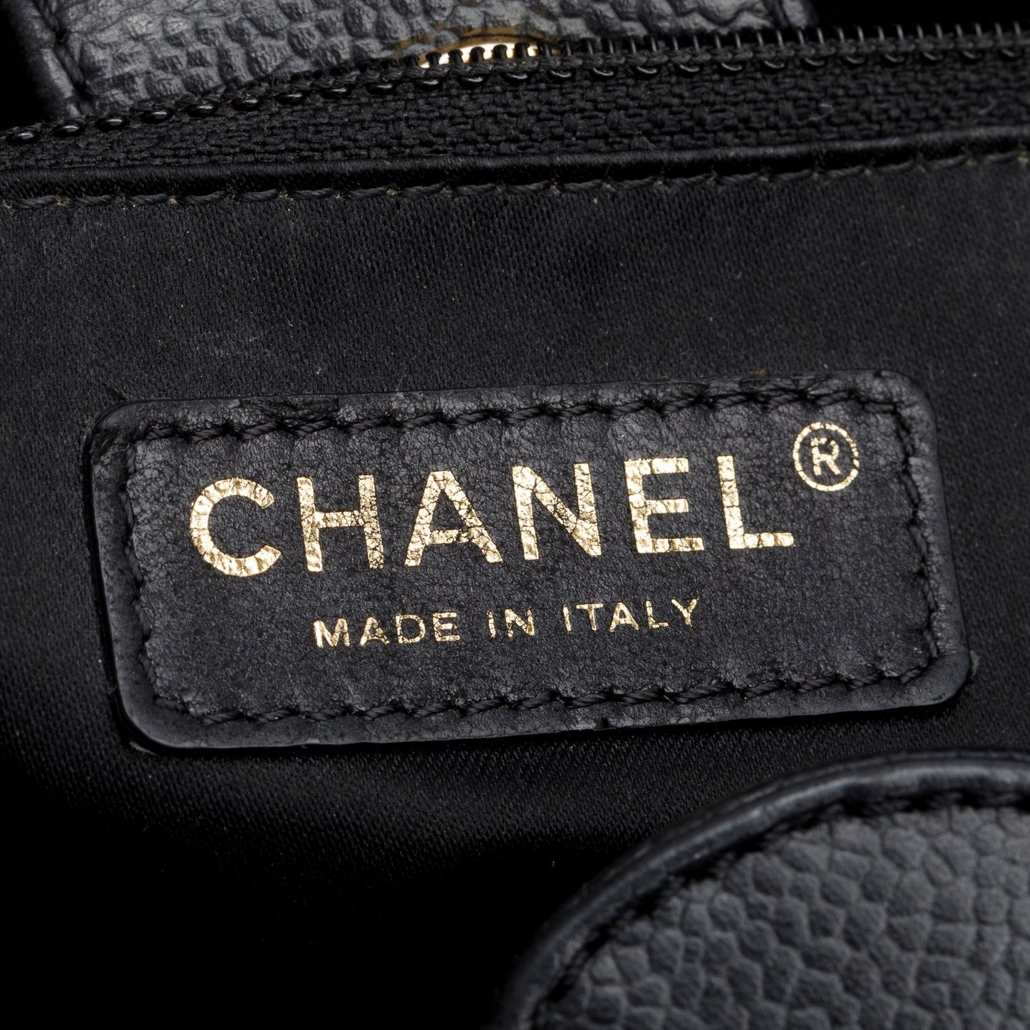 Chanel Black Caviar Quilted Petit Shopping Tote