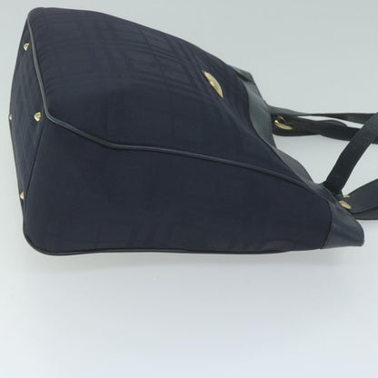 Luxury BurberrySs Nova Check Tote Bag Nylon Canvas Navy Auth 65964