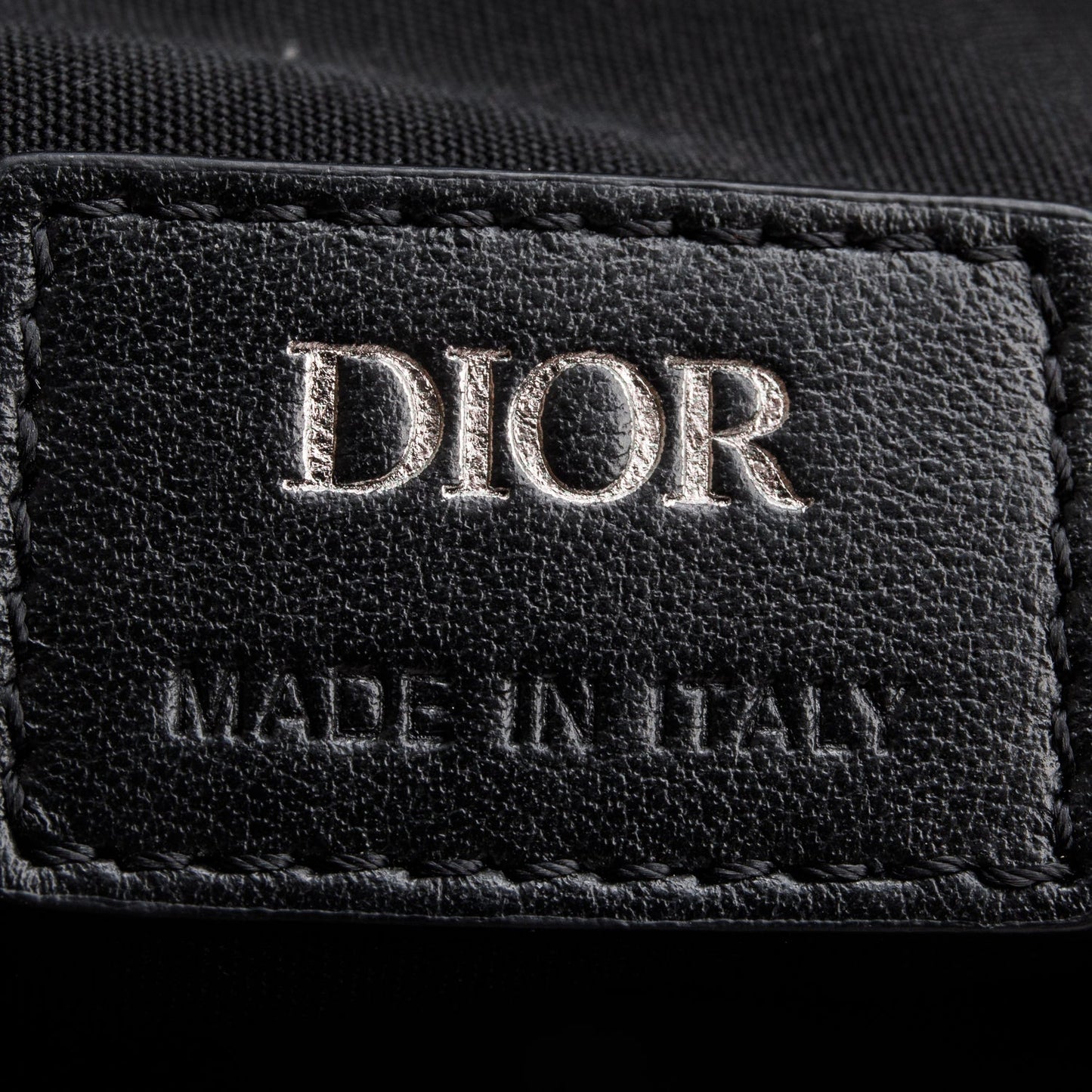 Christian Dior 2021 Black Oblique Galaxy Perforated Leather Saddle Bag