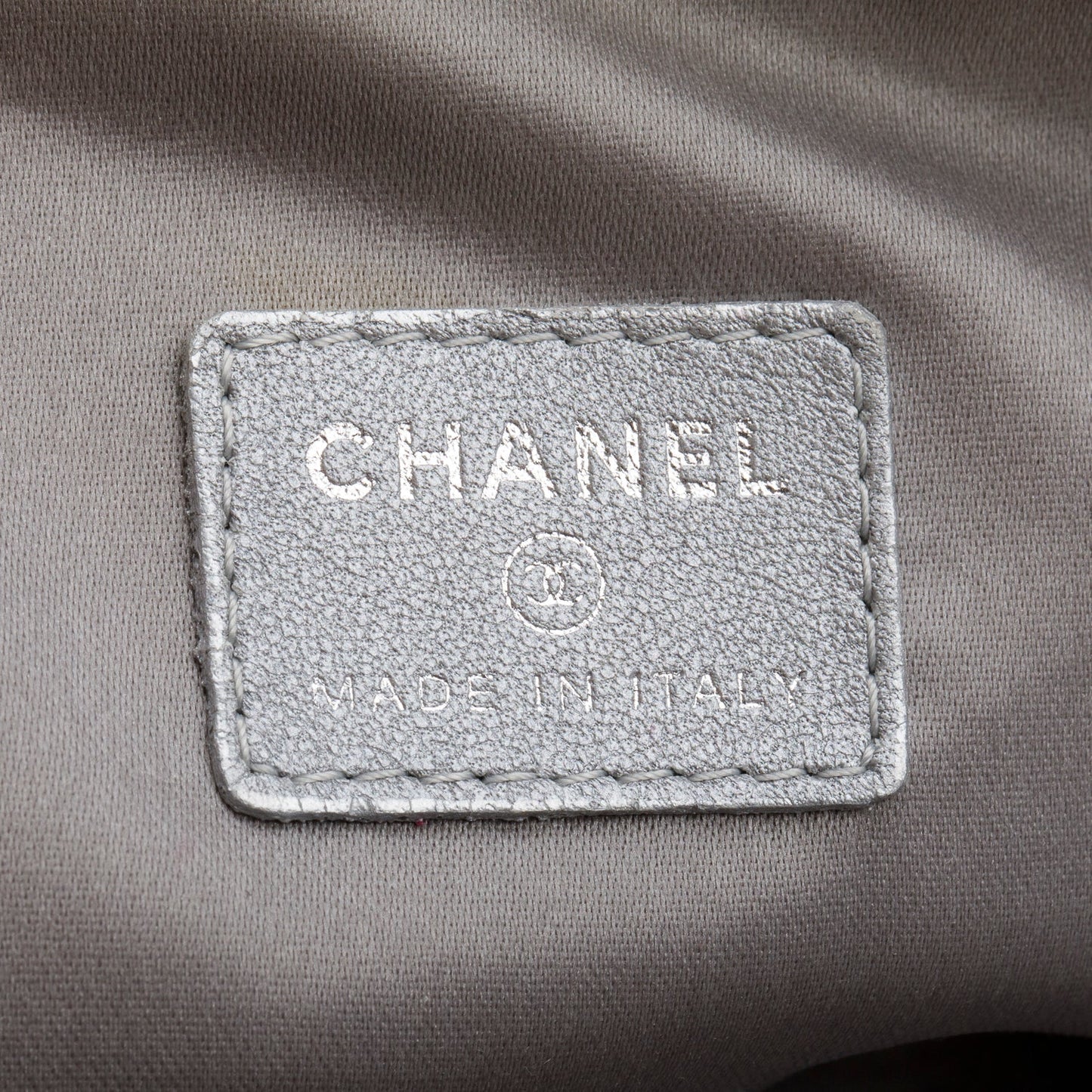 Chanel Black Lambskin Camellia Embossed Cosmetic Case