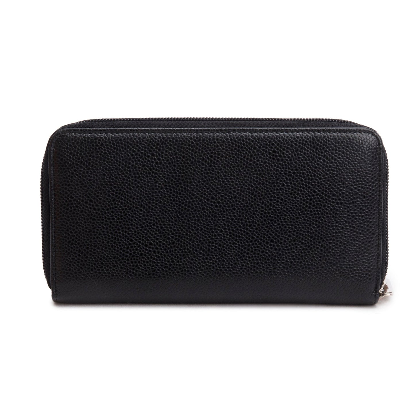 Chanel Black Caviar Timeless CC Zip Around Wallet