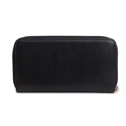 Chanel Black Caviar Timeless CC Zip Around Wallet