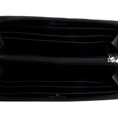 Chanel Black Caviar Timeless CC Zip Around Wallet