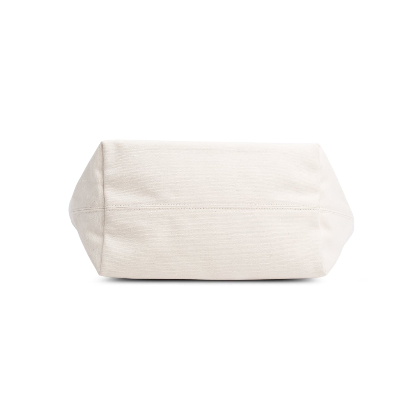 Balenciaga White Cotton Canvas Calfskin BB Logo Jumbo Small Tote