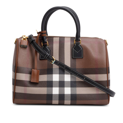 Burberry Brown Medium Check Bowling Bag