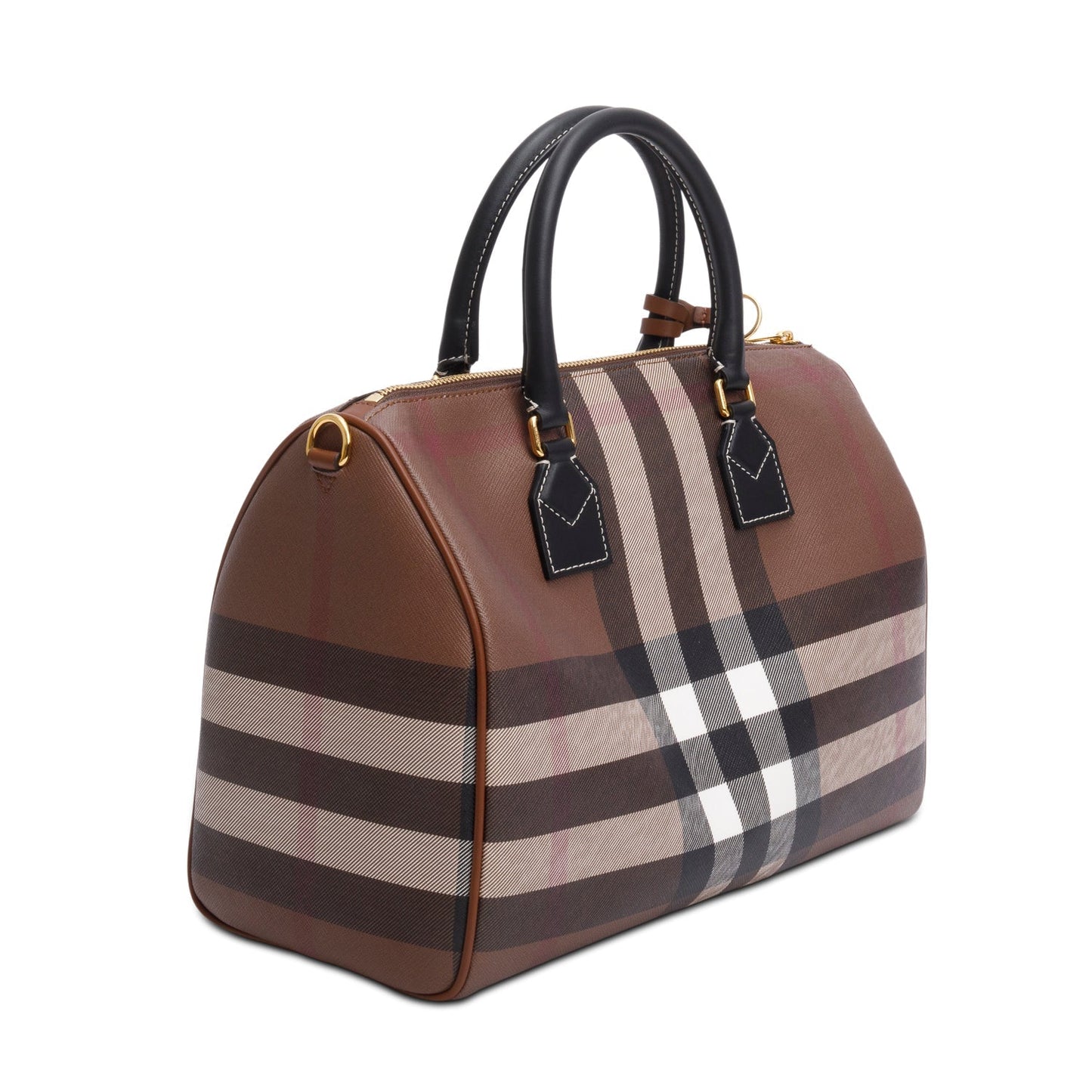 Burberry Brown Medium Check Bowling Bag