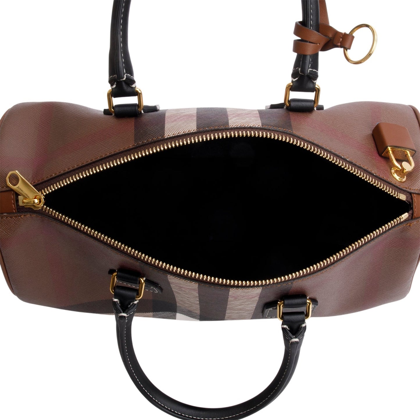 Burberry Brown Medium Check Bowling Bag