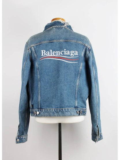 Luxury Balenciaga Trending 2025 Wave logo denim jacket 46