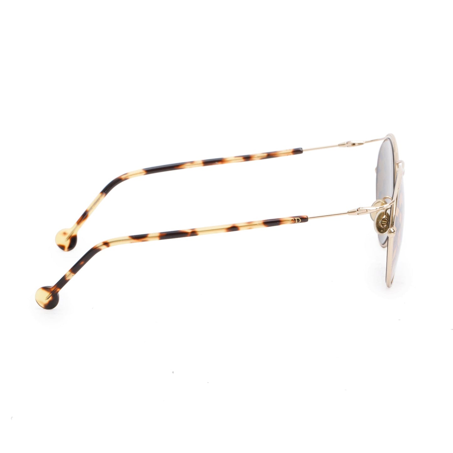 Christian Dior ORIGINS1 Gold Tone Marqueterie Print Sunglasses