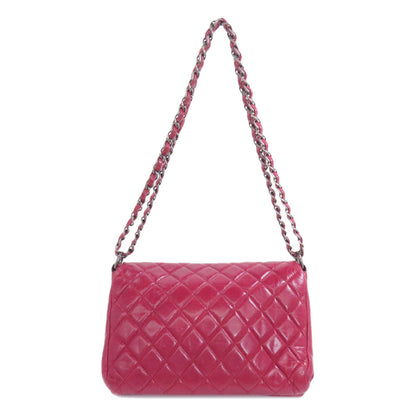 CHANEL Shoulder Bag Calfskin Red ChainShoulder Boy Chanel SilverMetal