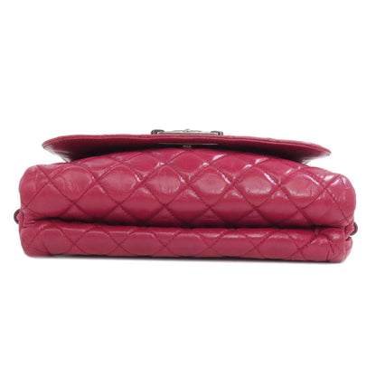 CHANEL Shoulder Bag Calfskin Red ChainShoulder Boy Chanel SilverMetal