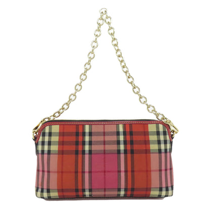 BURBERRY Shoulder Bag canvas Red Check Pattern