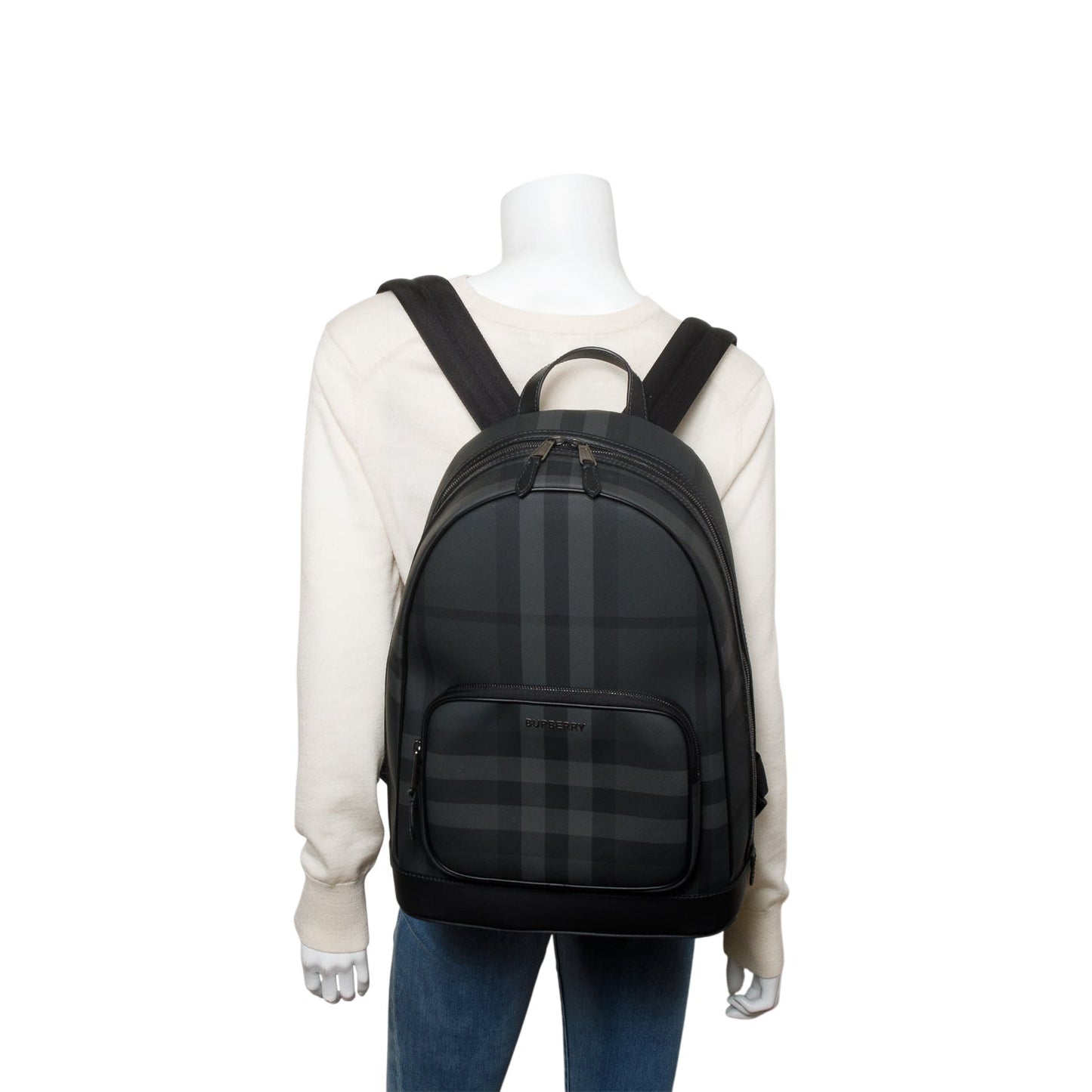 Burberry Grey Burberry Check Rocco Backpack