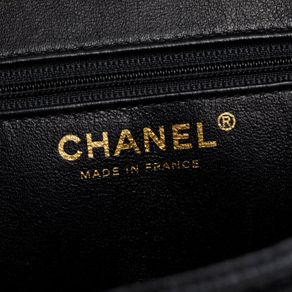 Chanel Vintage Black Caviar Leather Medallion Tote