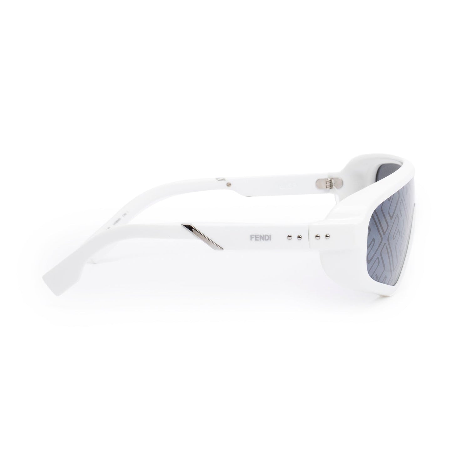 Fendi FF M0084/S White Acetate Shield Sunglasses
