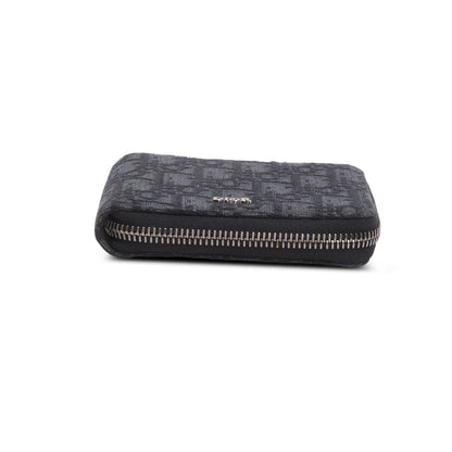 Christian Dior 2022 Black Oblique Zipped Coin Purse Wallet