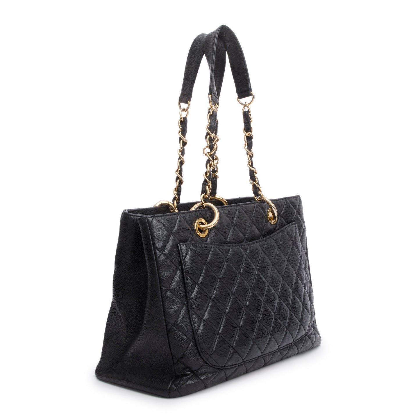Chanel Black Caviar Quilted Grand Shopping Tote