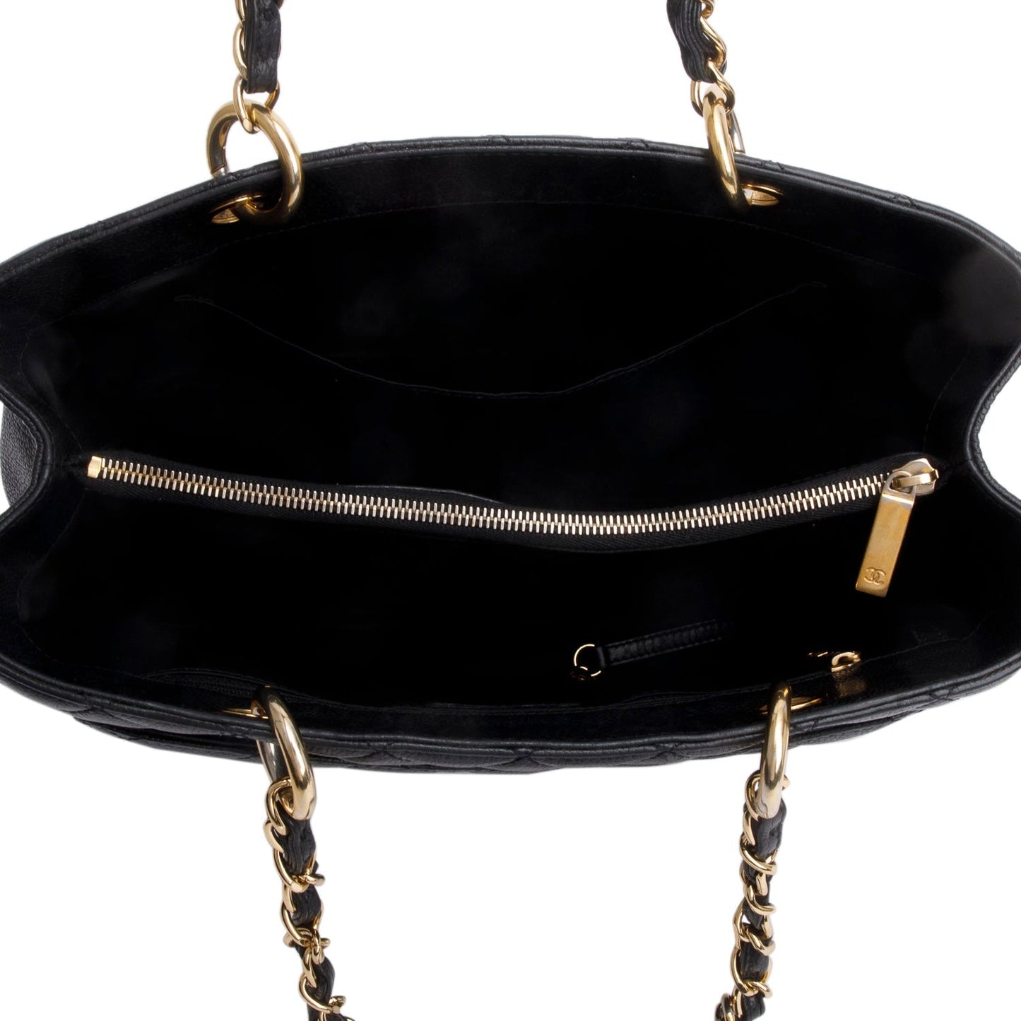 Chanel Black Caviar Quilted Grand Shopping Tote