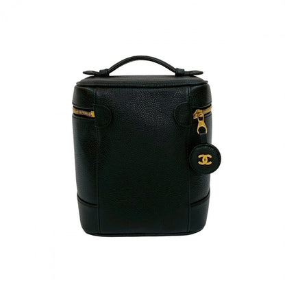 CHANEL Handbag Matt caviar skin black
