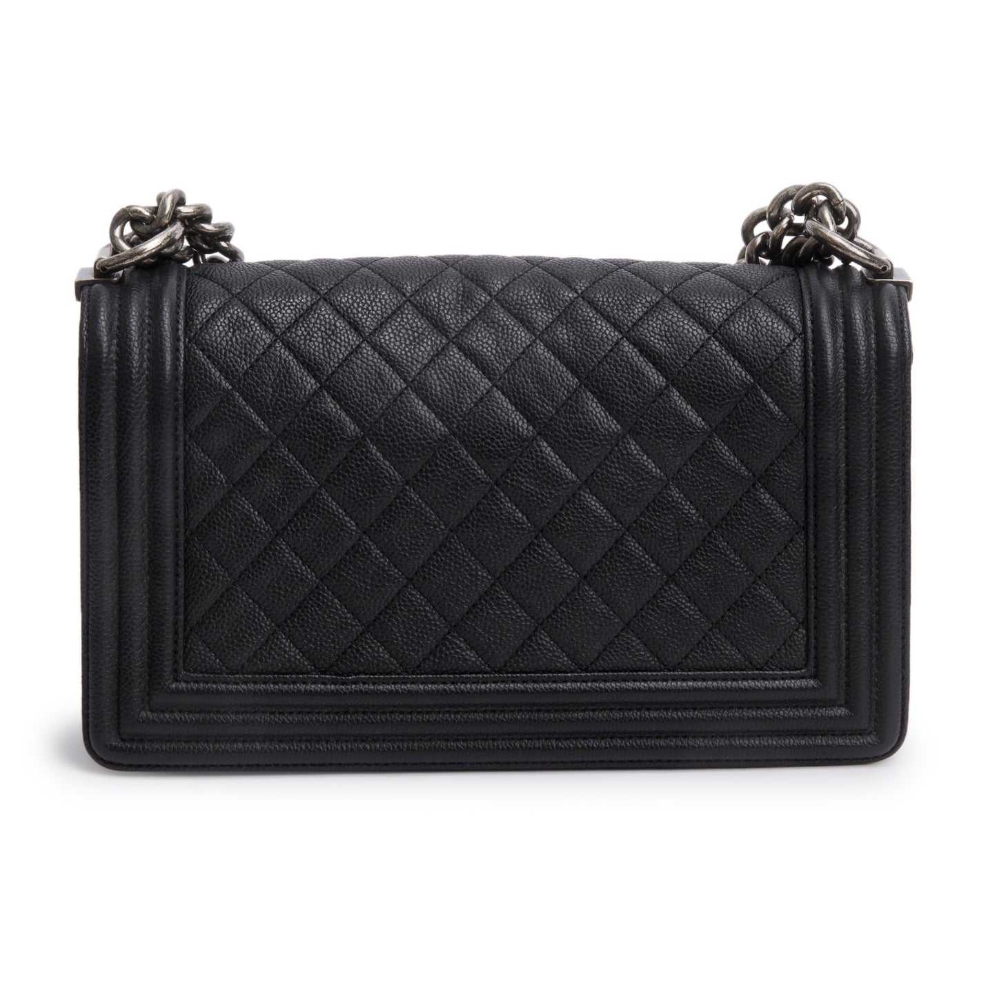 Chanel Black Caviar Quilted Medium Boy Flap Bag