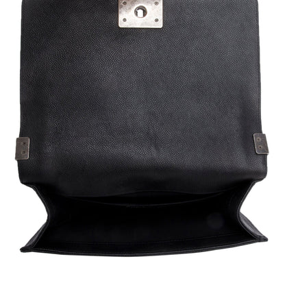 Chanel Black Caviar Quilted Medium Boy Flap Bag